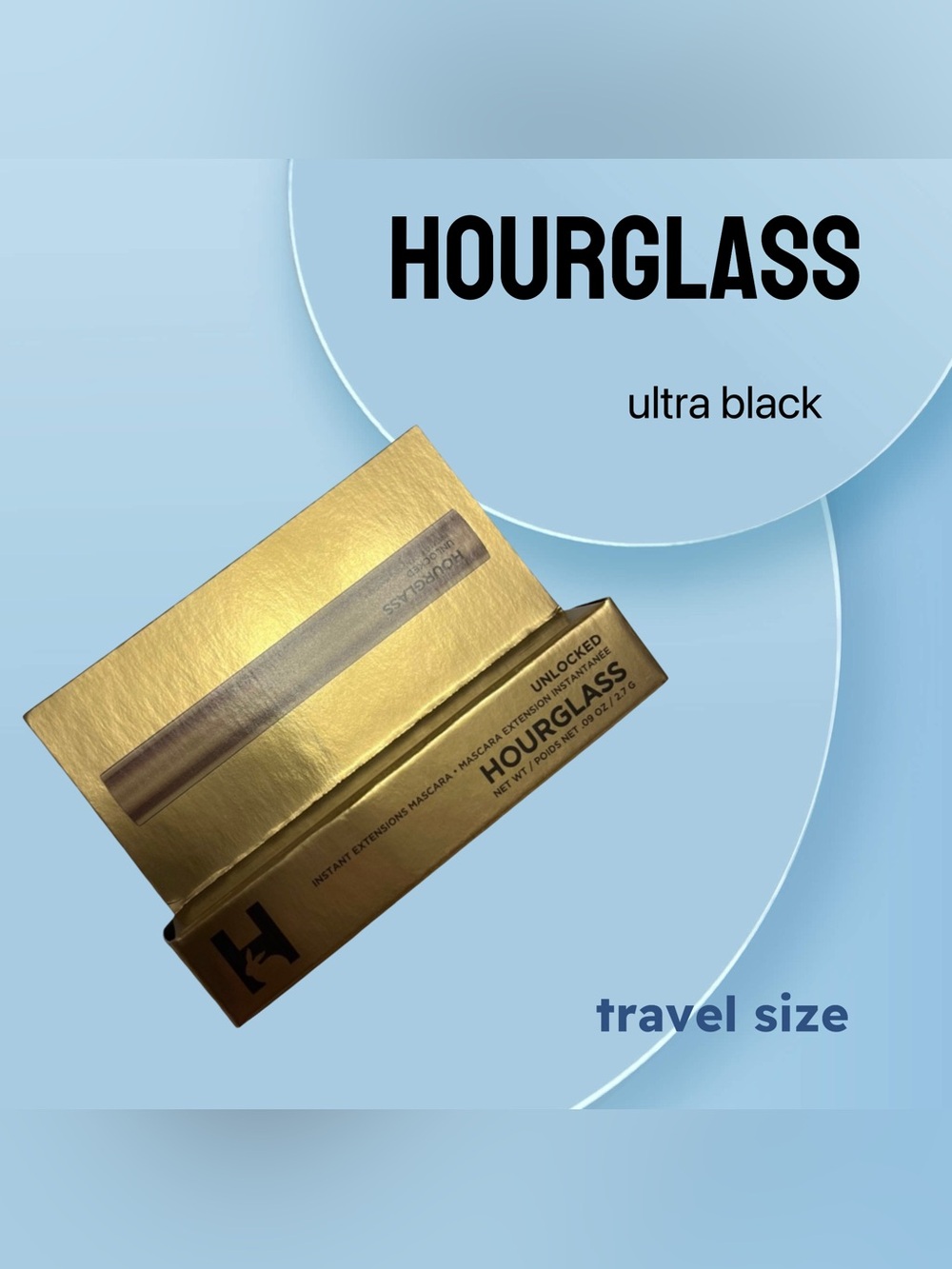 🇺🇸🆕NIB HOURGLASS |TRAVEL| Black Unlocked Defining and Lengthening Tubing Mascara